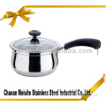 Stainless Steel hot milk pot with glass lid
